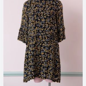 GANNI Fran Floral Print Georgette Mini Dress size 36